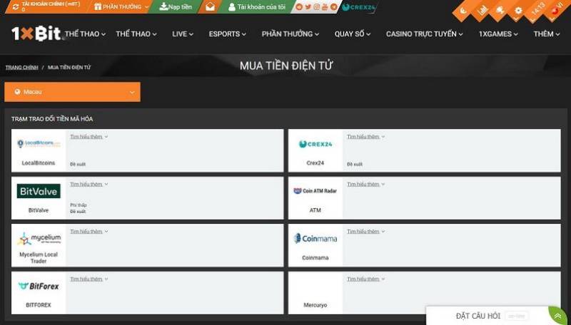  nạp tiền bằng tiền điện tử