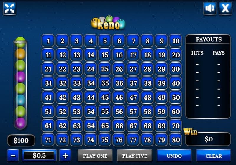 Bingo, Keno 1XBIT 