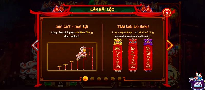 Tính năng Tam Lân Du Hành nhận ngay 6 lượt quay miễn phí  